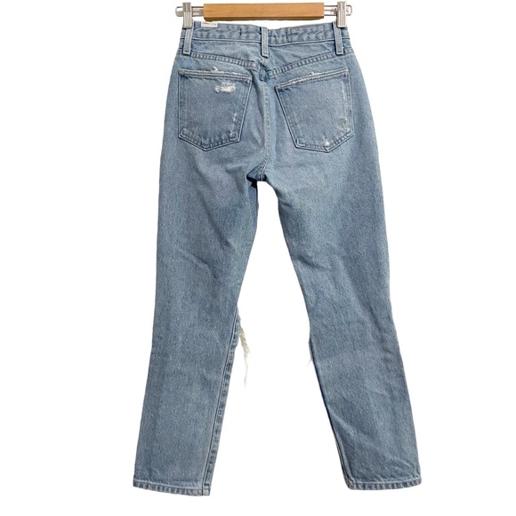 Lovers + Friends Logan High Rise Tapered Distressed Jeans 23 - Picture 4 of 15